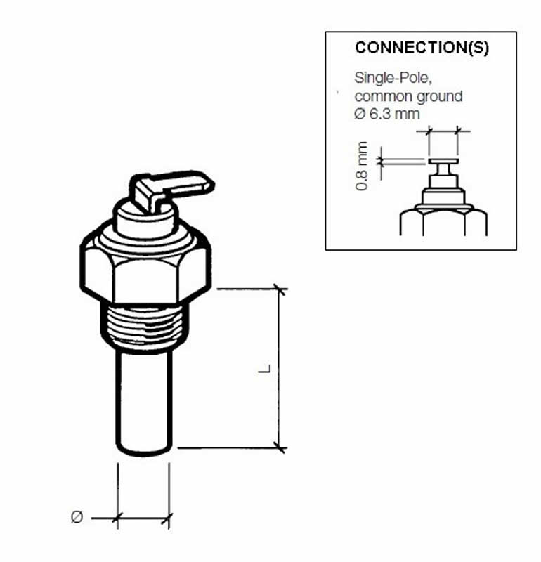 VDO Oil temperature sender 200C